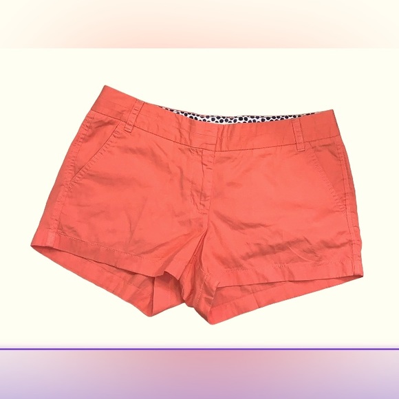 J. CREW Size 8 Chino orange cotton 3in shorts women’s size 8 - Picture 10 of 10